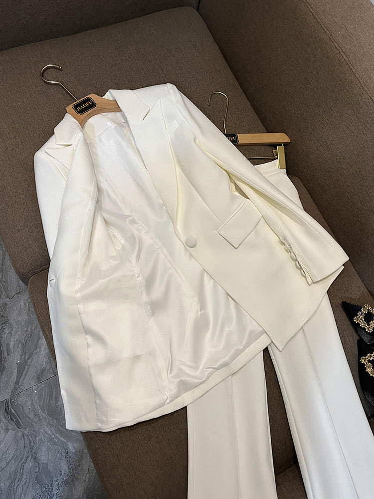 Mina white suit set