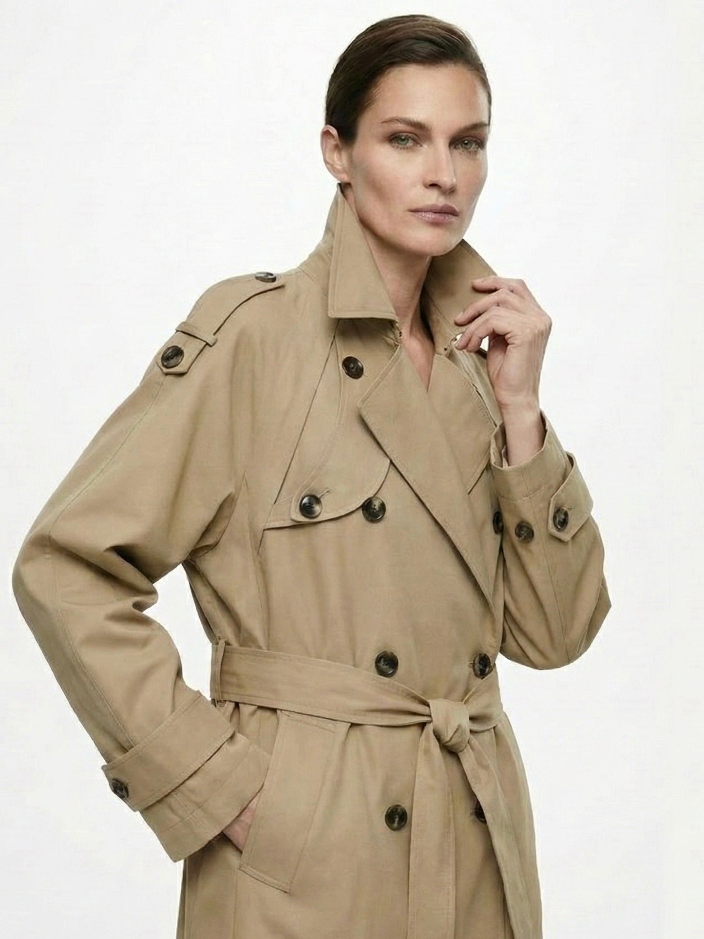 Myla | Classic Double-Breasted Trench Coat