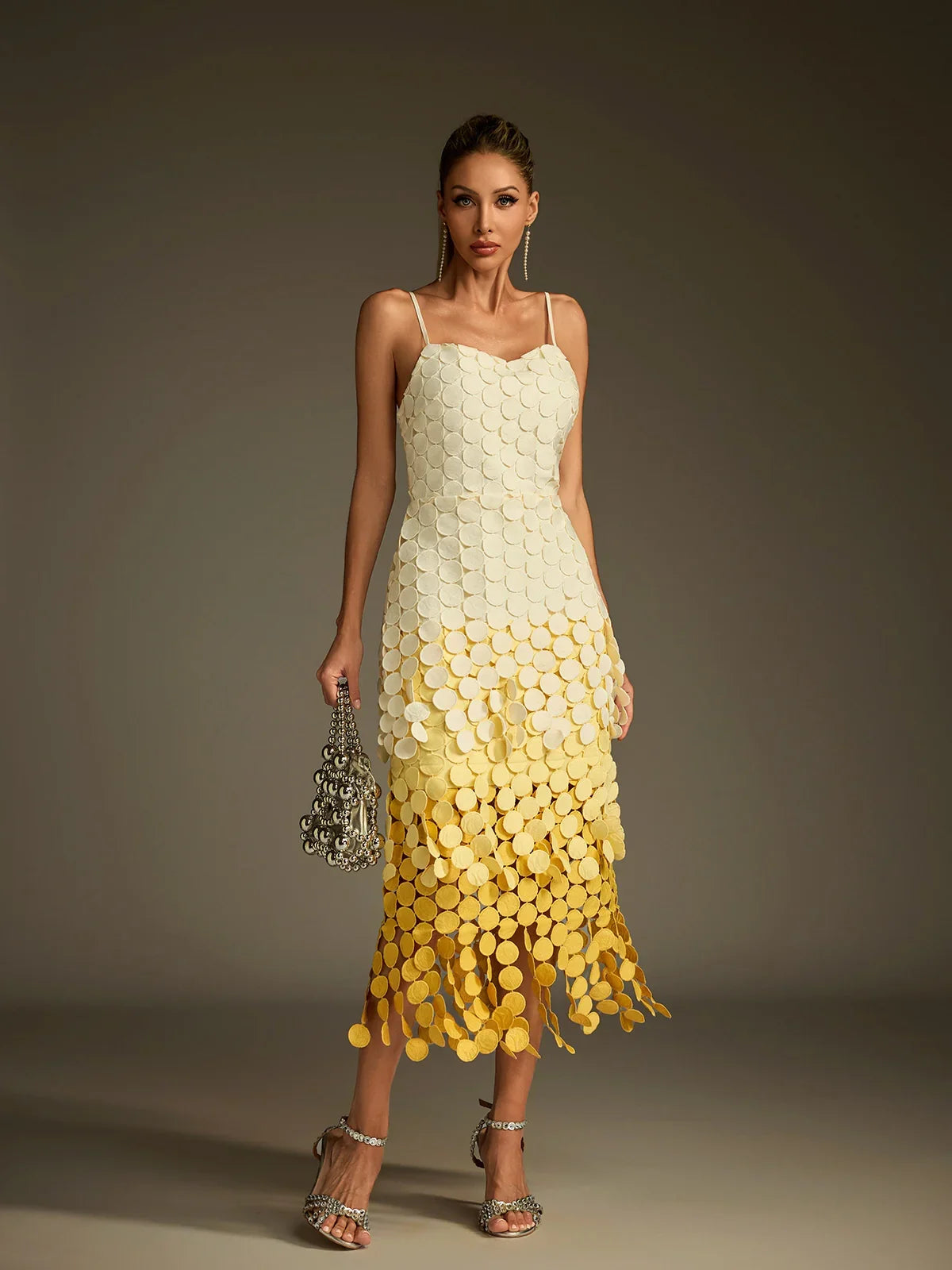 Aurélie Ombre Circle Midi Dress