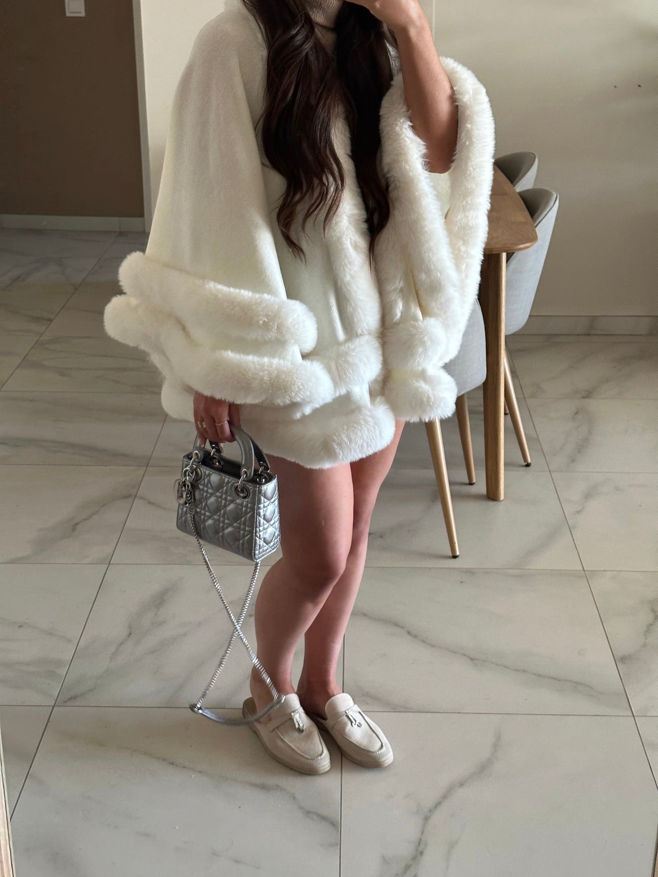 Norway | Faux Fur Trim Winter Cape