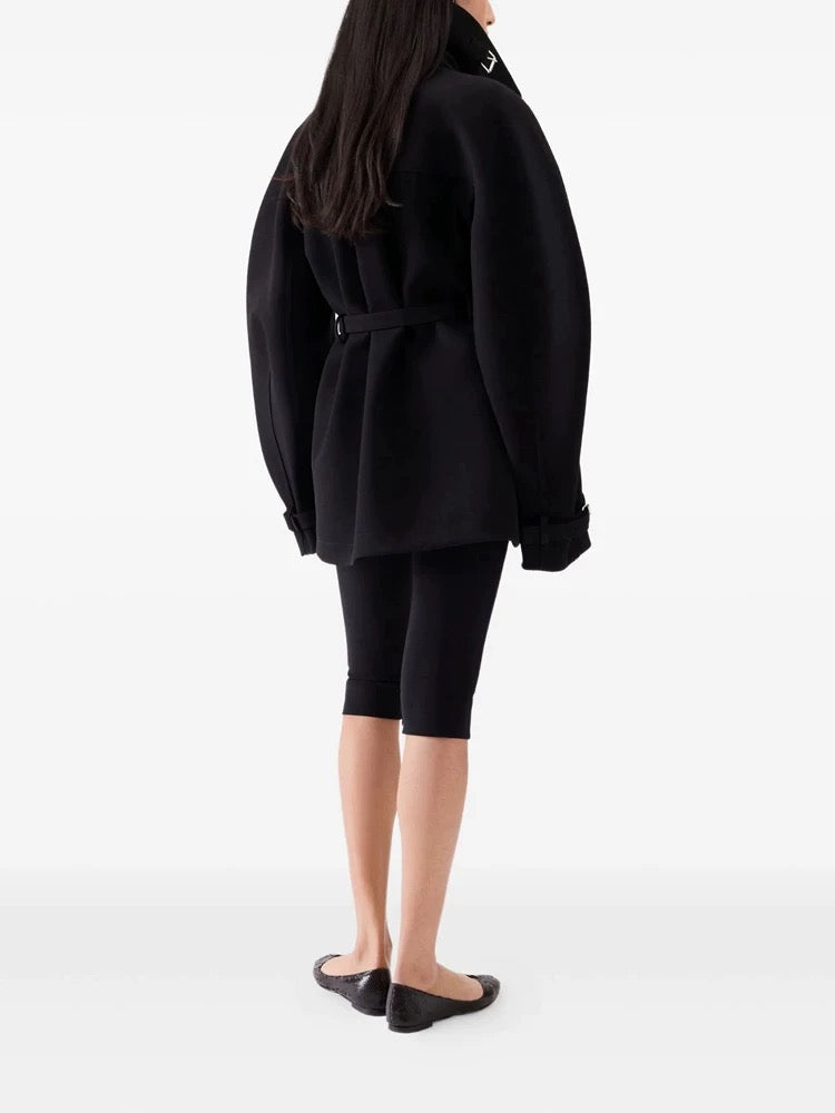 Milena Belted Wool-Blend Jacket