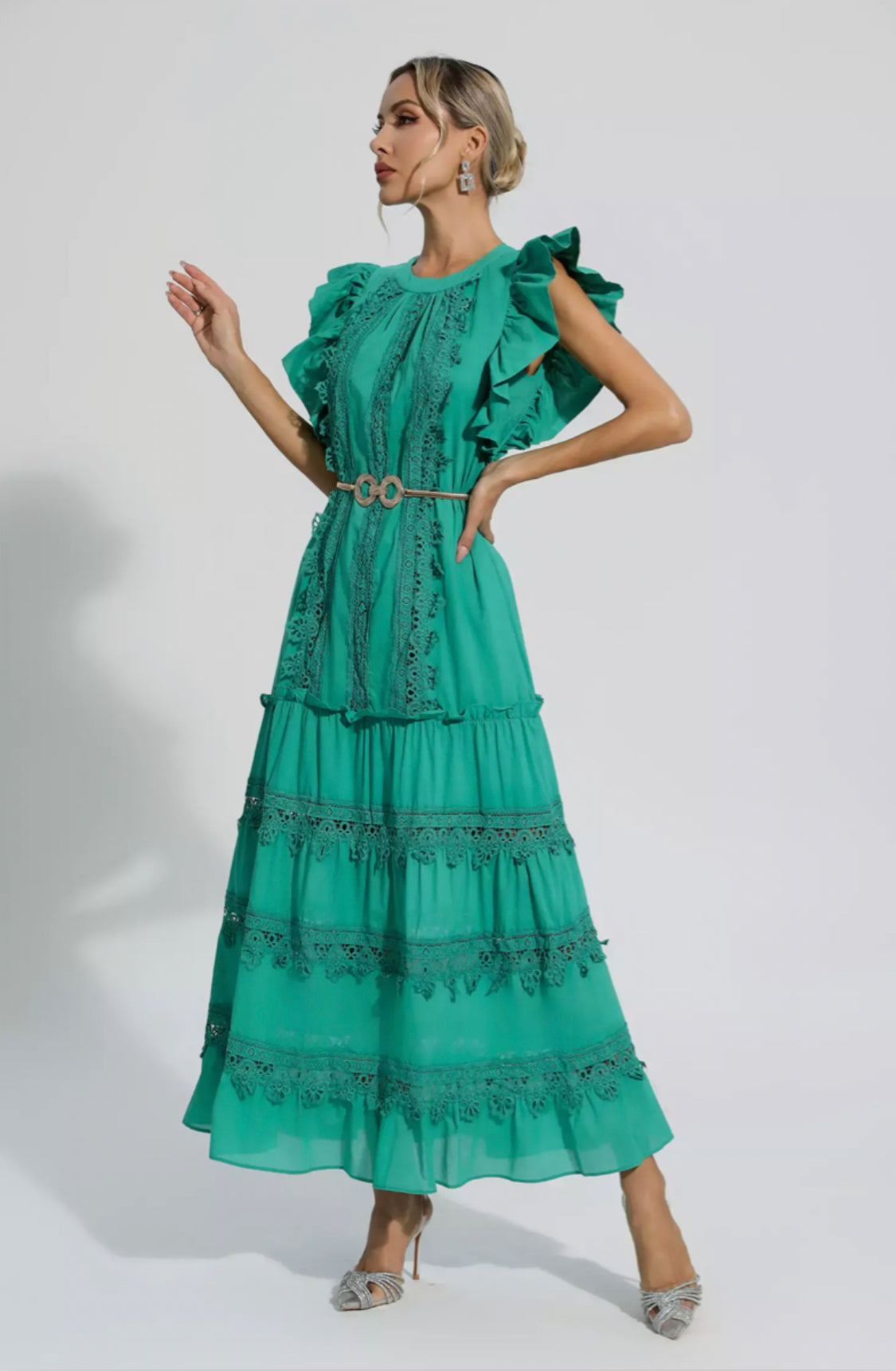 Treasure green maxi dress