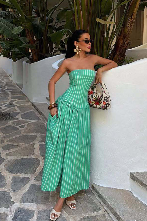 Exceptional Moments Sleeveless Striped Maxi Dress - 2 Colors