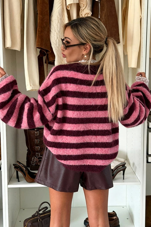 Chasing Cozy Striped Knit Sweater