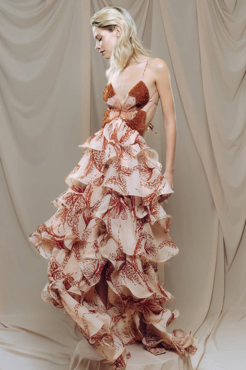 Let There Be Romance Butterfly Print Maxi Dress