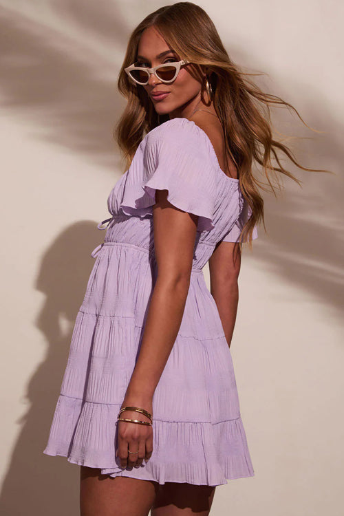 Admirably Chic Adjustable Short Sleeve Mini Dress - 3 Colors