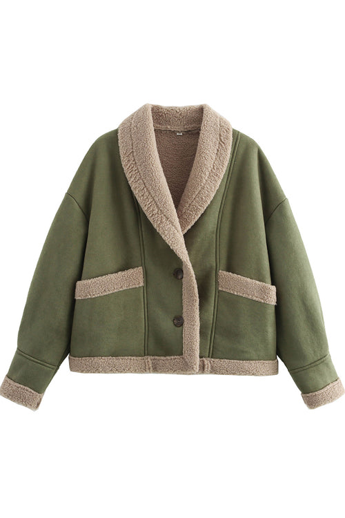 Coziest Forecast Vegan Leather Jacket - 5 Colors Green