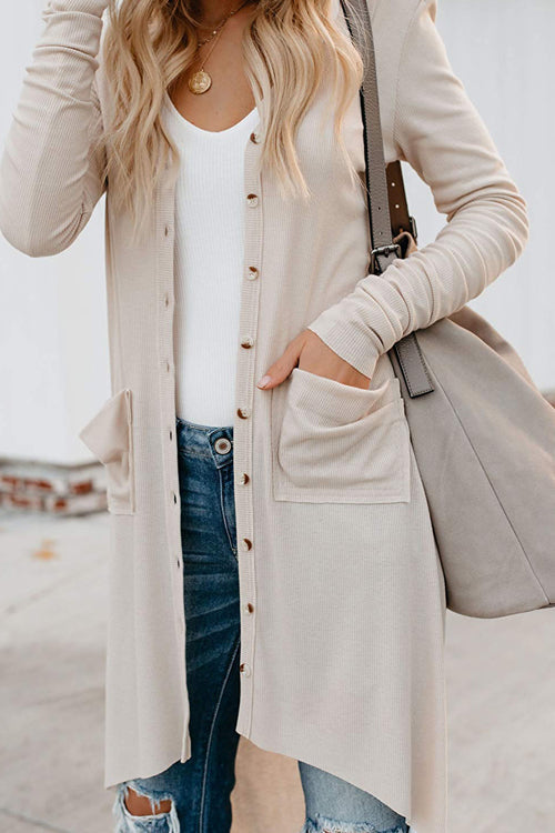 Staying Chic Long Sleeve Knit Cardigan - 6 Colors Beige