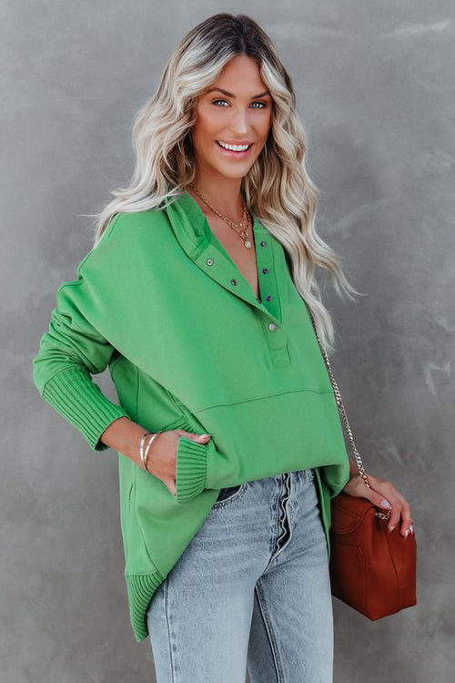 Get Going Cotton Pocket Hoodie Top - 8 Colors Green