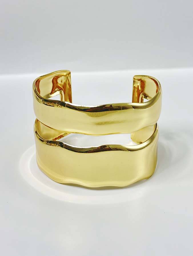 Minimalist Double-loop Bracelet Gold F