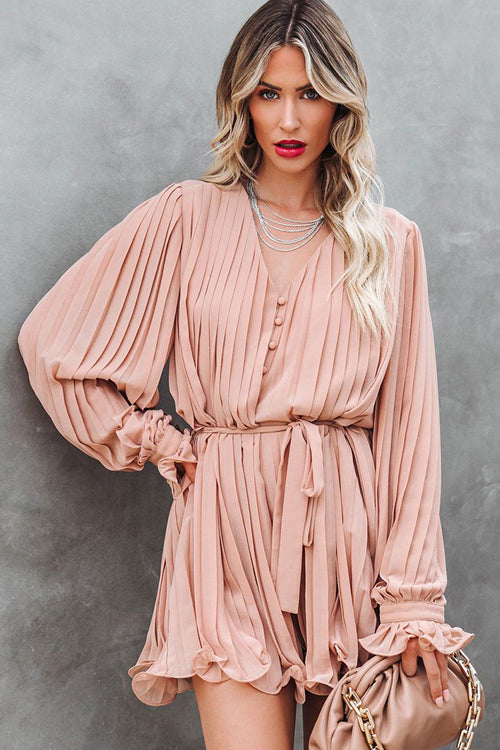 Dance All Night Pleated Flare Mini Dress - 6 Colors Cinnamon