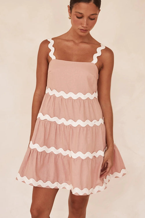 Spread The Joy A-line Mini Dress - 4 Colors Light Pink