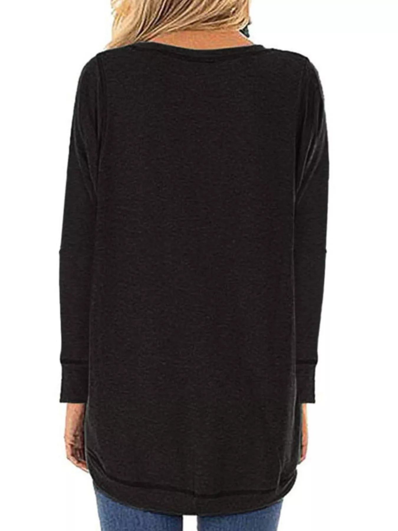 Casual Round Neck Long Sleeve T-Shirt