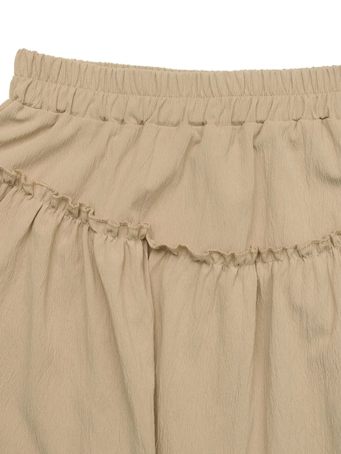 Elastic Waist Layered Skirt