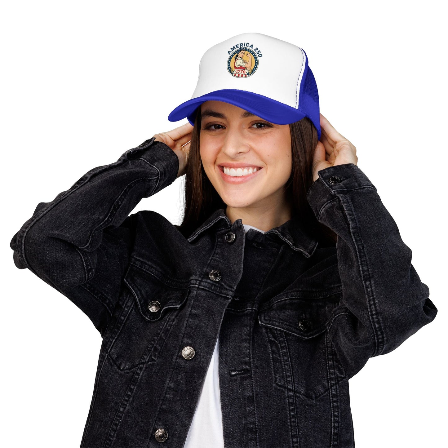 America 250 Trucker Hat — Patriotic 1776 Foam Cap