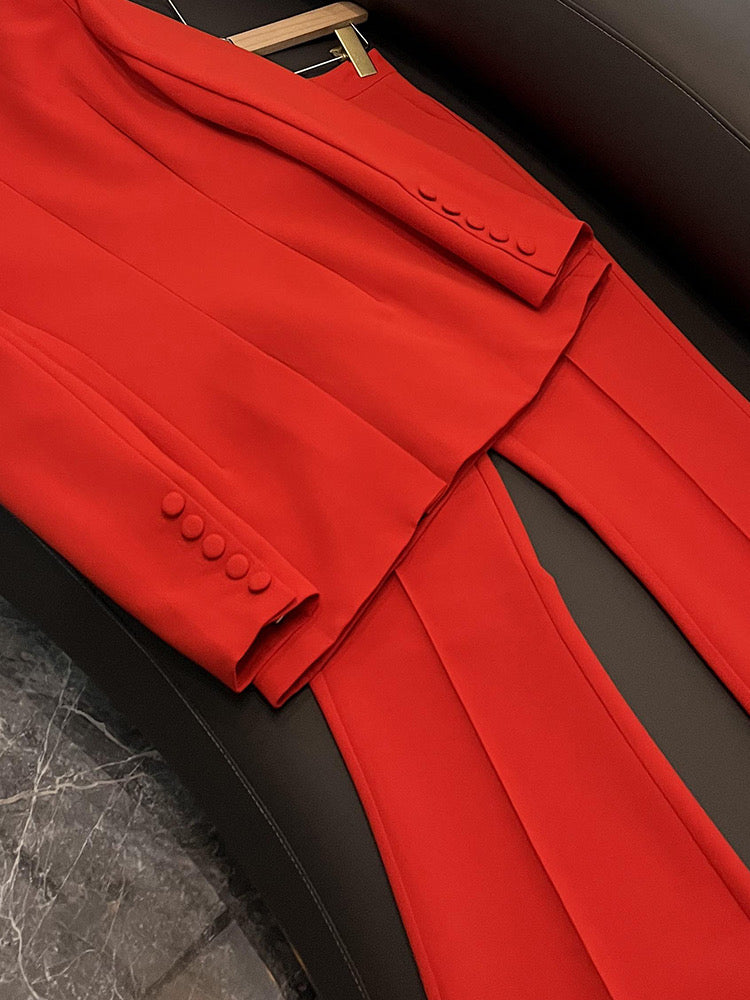 Red blazer/suit set