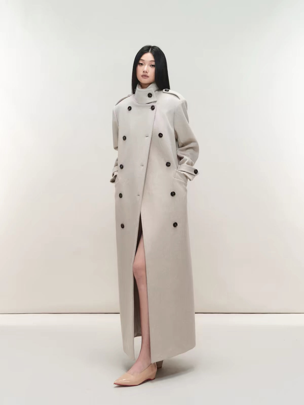 Camille Double-Breasted Maxi Coat
