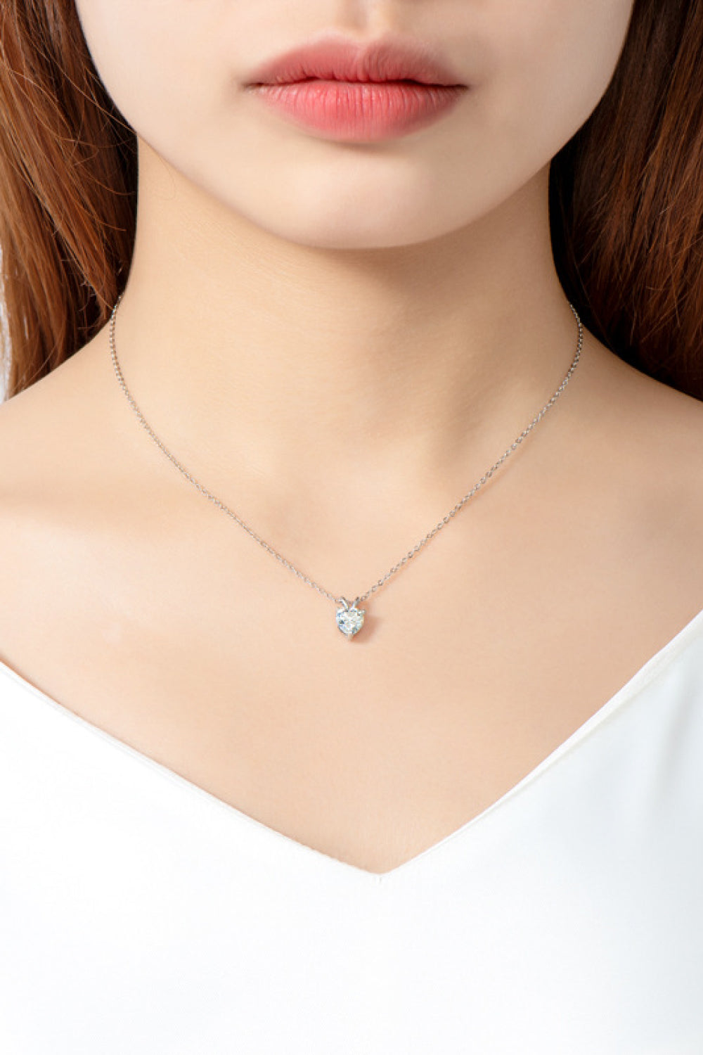 Heart-Shaped Moissanite Pendant Necklace – 1 Carat