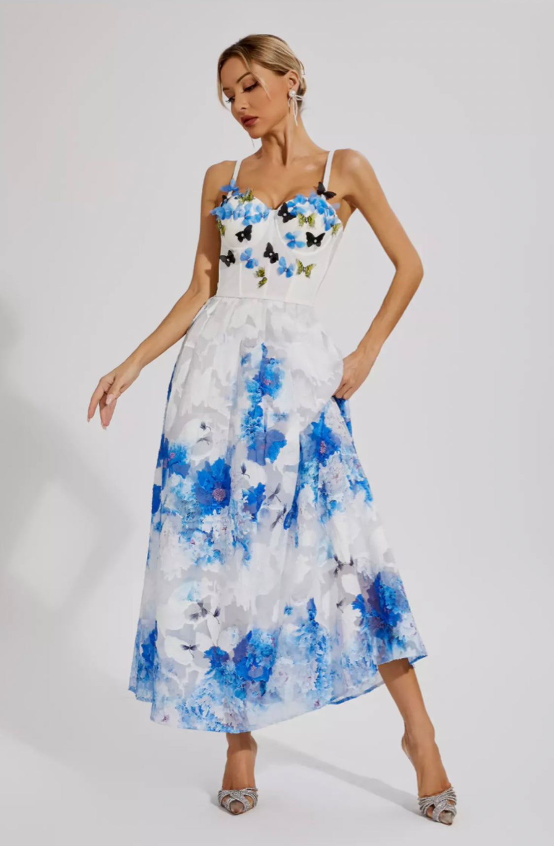 Kaisley butterfly maxi dress