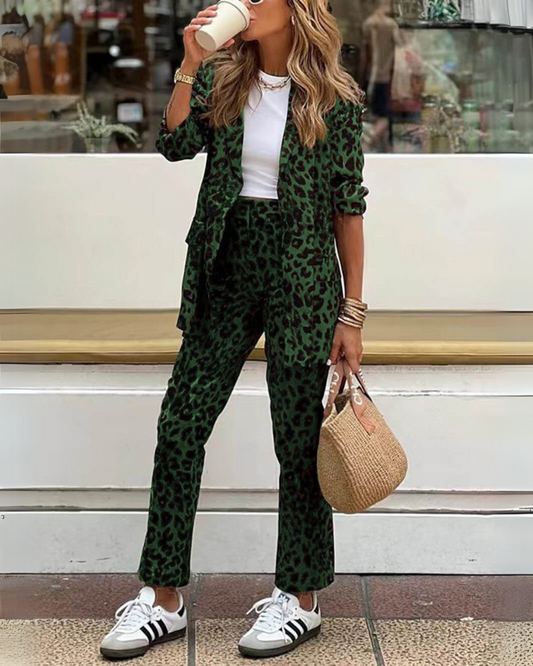Arila | Leopard Print Women's Pants set