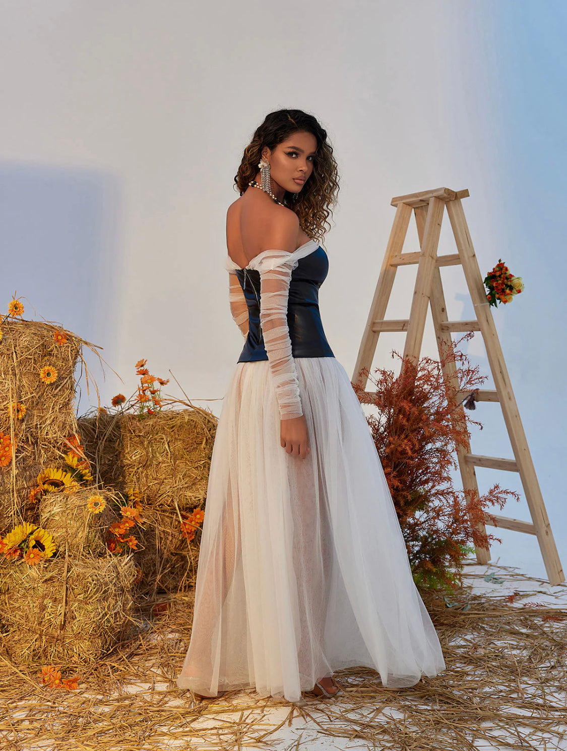 Themy Tulle maxi dress