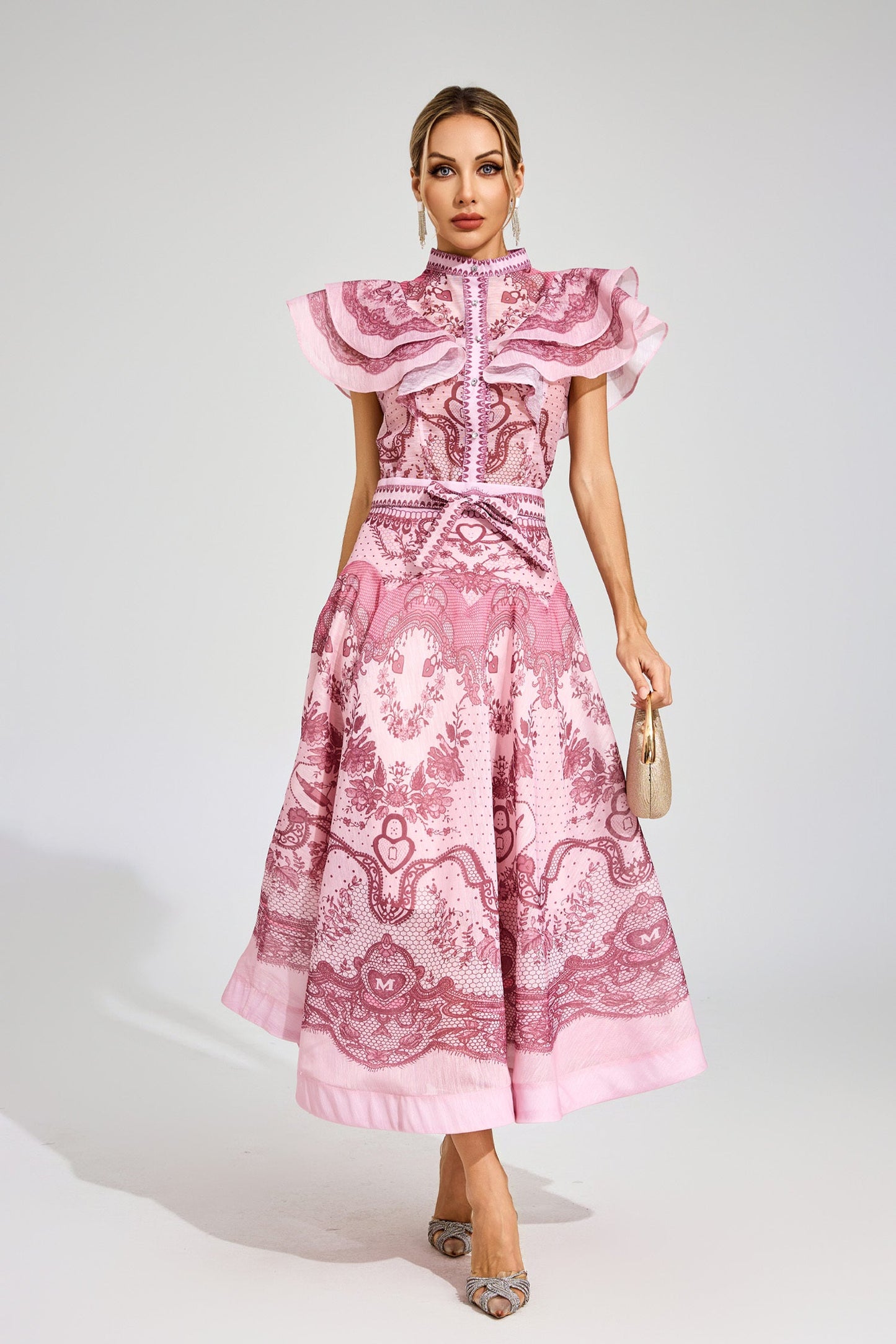 Rosalie Vintage Ruffle Top & Skirt Set