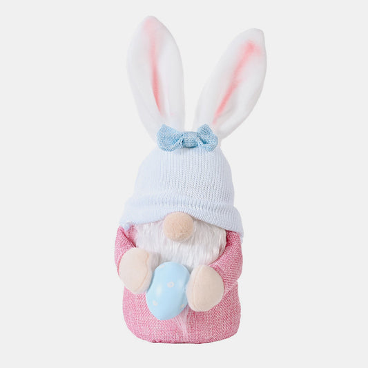 Easter Knitted Hat Faceless Doll Carnation Pink One Size