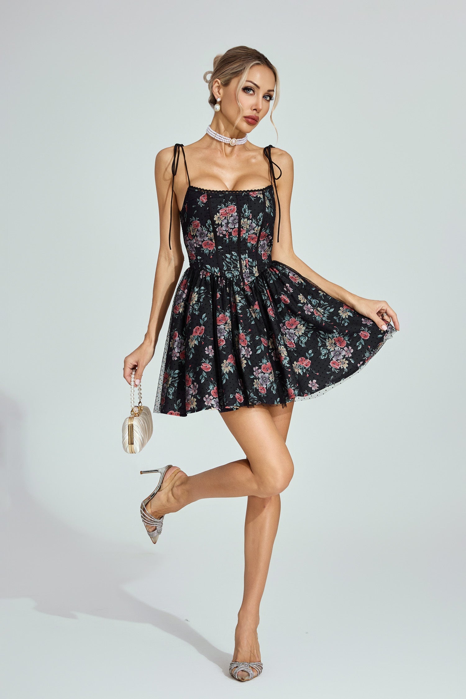 Rose Noire Corset Mini Dress