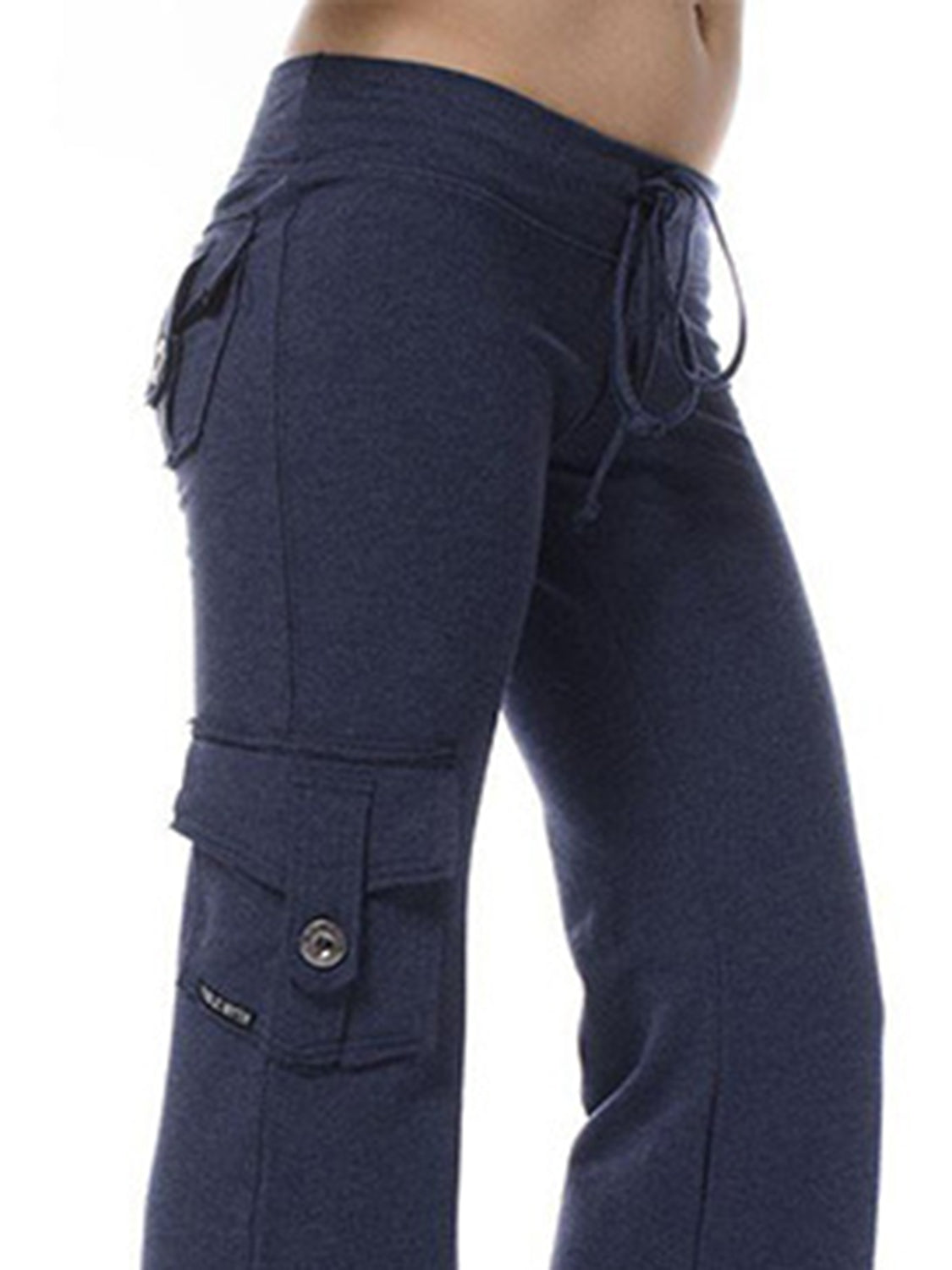 Mid Waist Pants Pockets