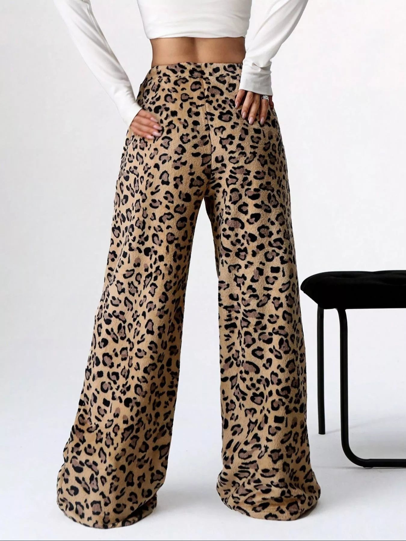Leopard Wide Leg Pants