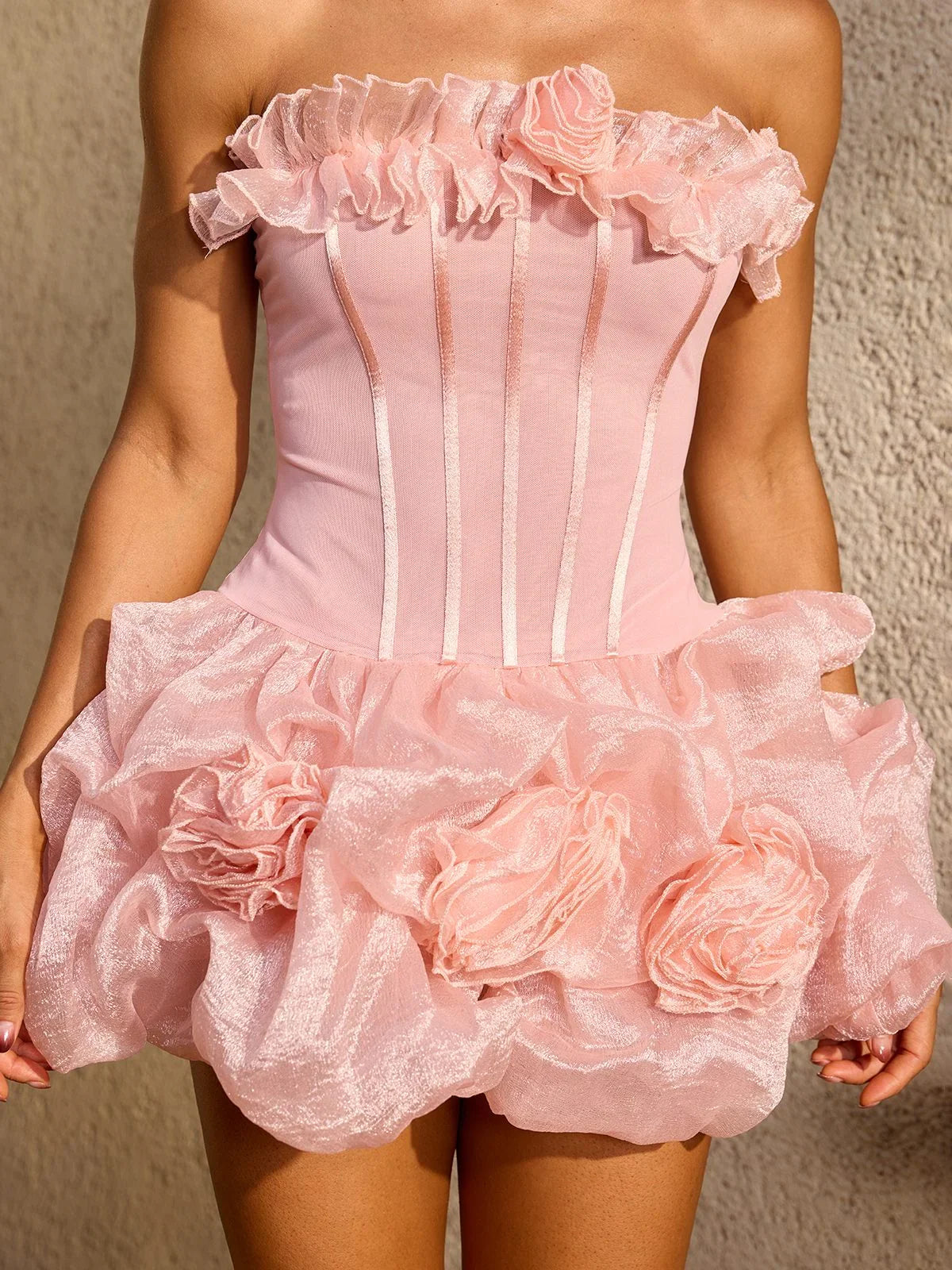 Petaline Rosette Bubble Dress