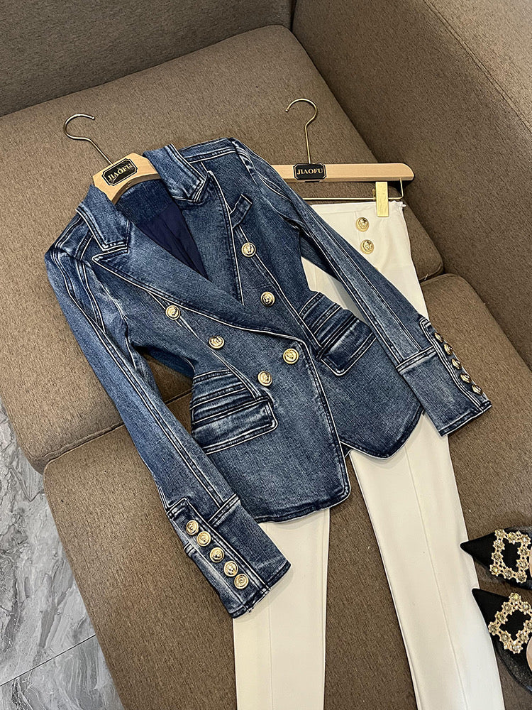 Yvonne Denim blazer