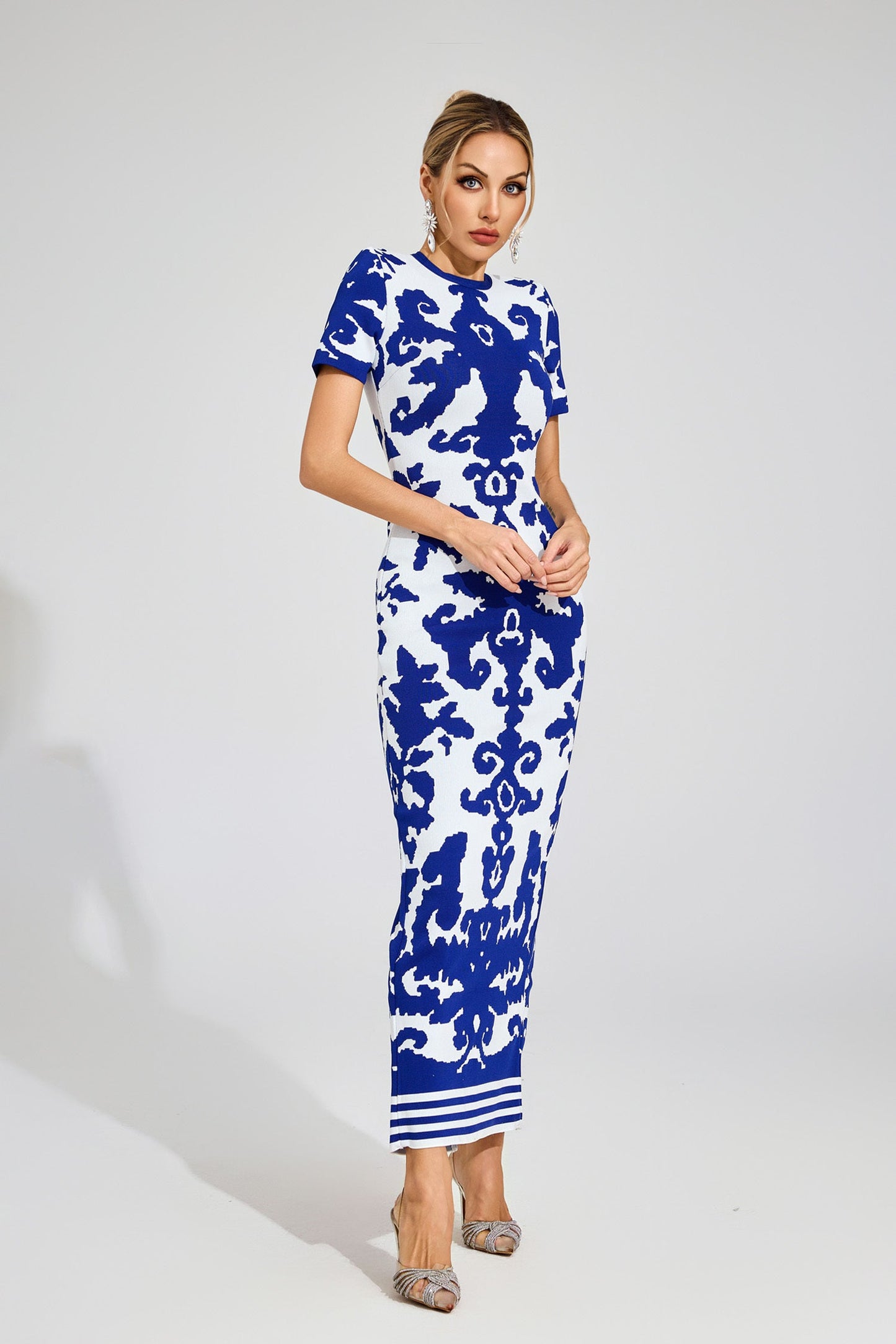 Monaco Knit Print Maxi Dress