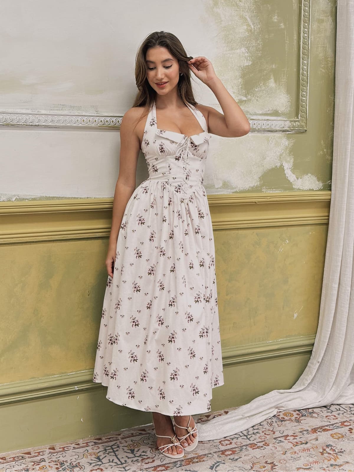 Rosalie Garden Halter Dress