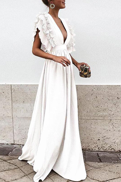 Vine and Dandy Elegant Maxi Dress - 6 Colors White