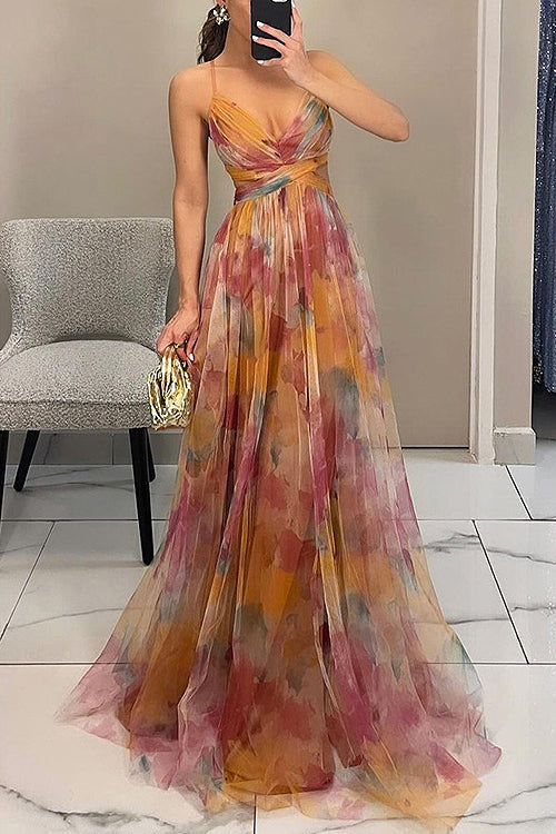 Enchant My Love Print Maxi Dress - 2 Colors Blush