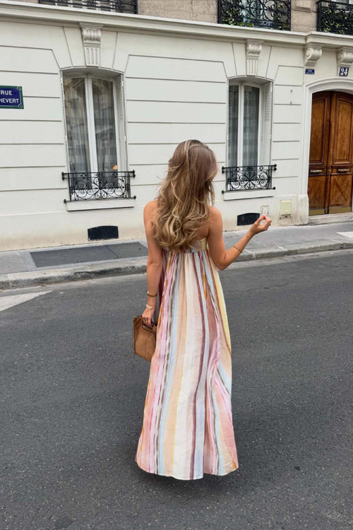 Forevermore Sleeveless Striped Maxi Dress