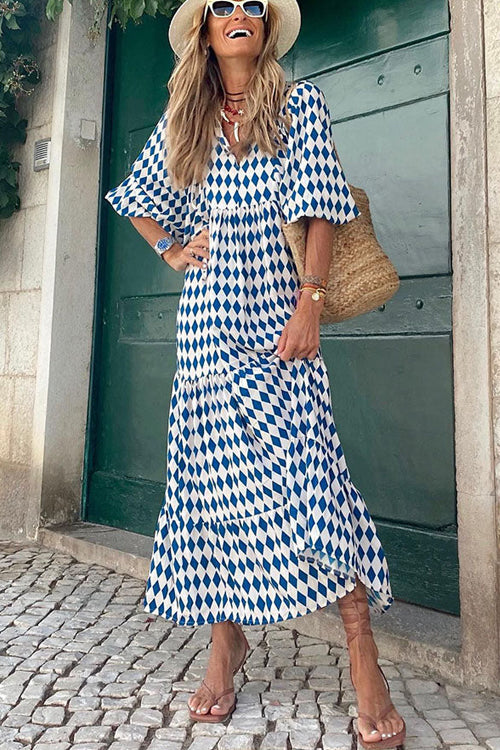 Completely In Love Boho Print Maxi Dress - 6 Colors Blue