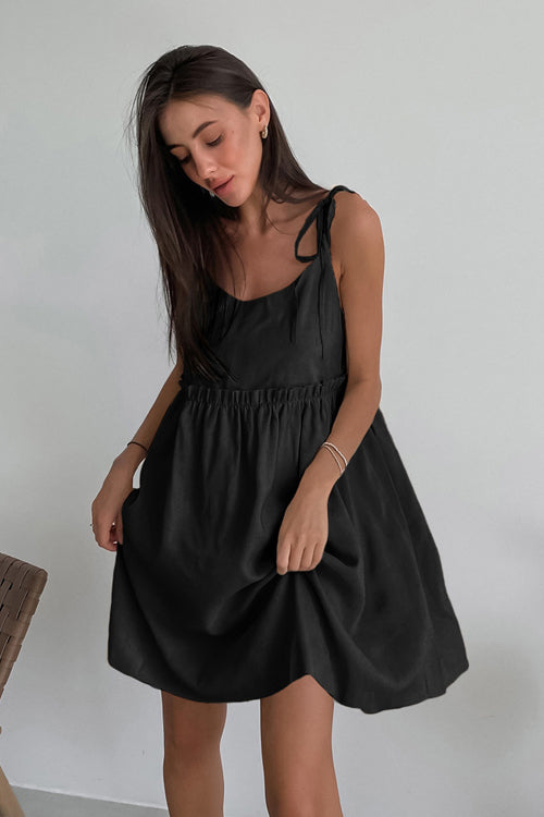 This Time Cotton Sleeveless Mini Dress - 3 Colors Black