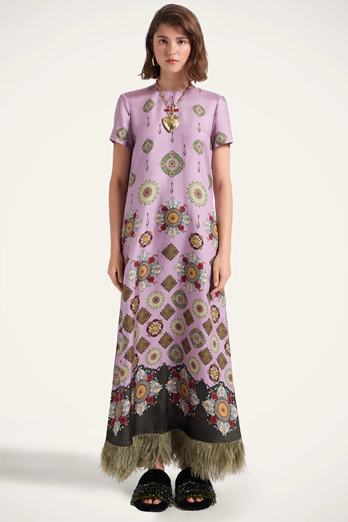 Kelina Black Multi Floral Feather Maxi Dress - 5 Colors