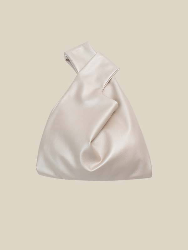 Minimalist Soft Square Handbag Pearl-white F
