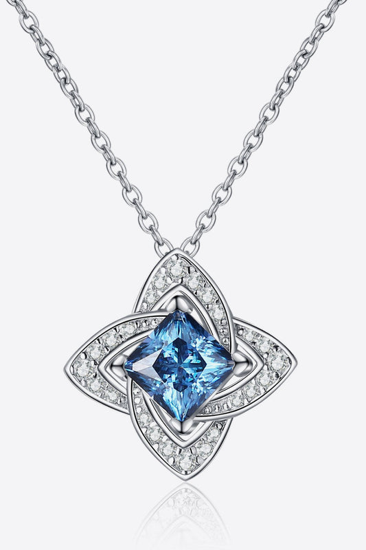 Dazzling Floral Moissanite Necklace – 1 Carat