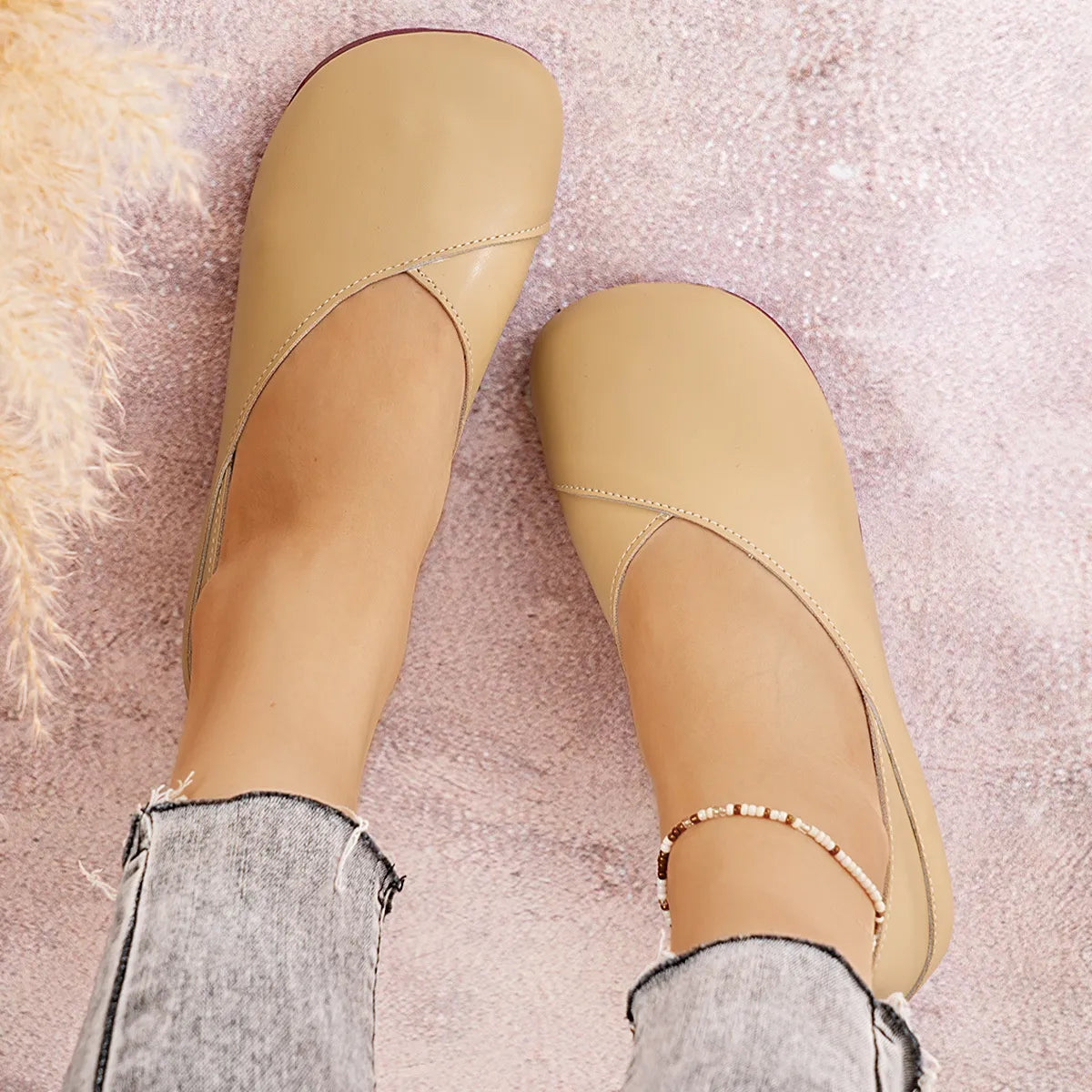 Women’s Round Toe Flats Slip-On Shoes – Comfortable Casual Ballet Loafers