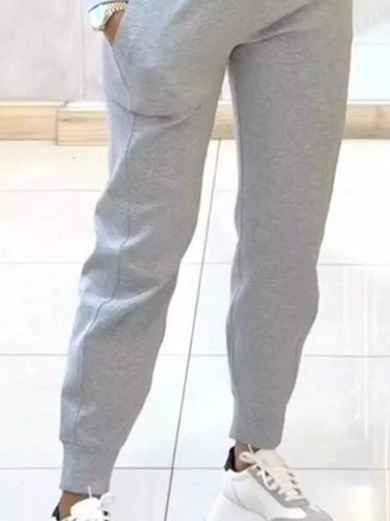 Casual Chic Cropped Sweatshirt and Jogger Set