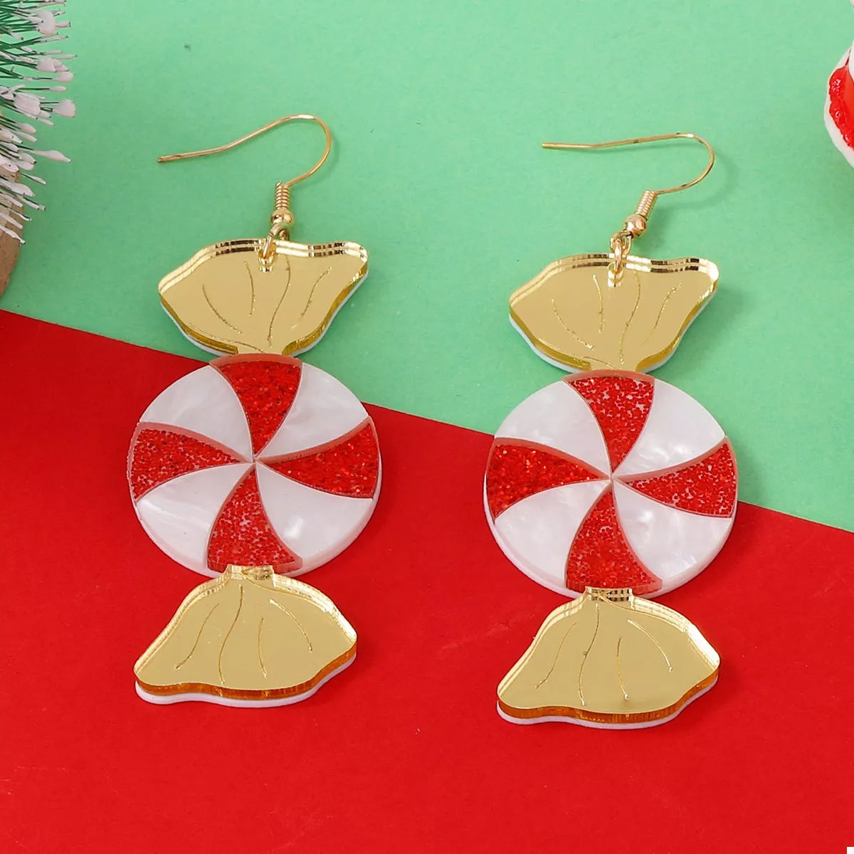 Christmas Candy Drop Earrings