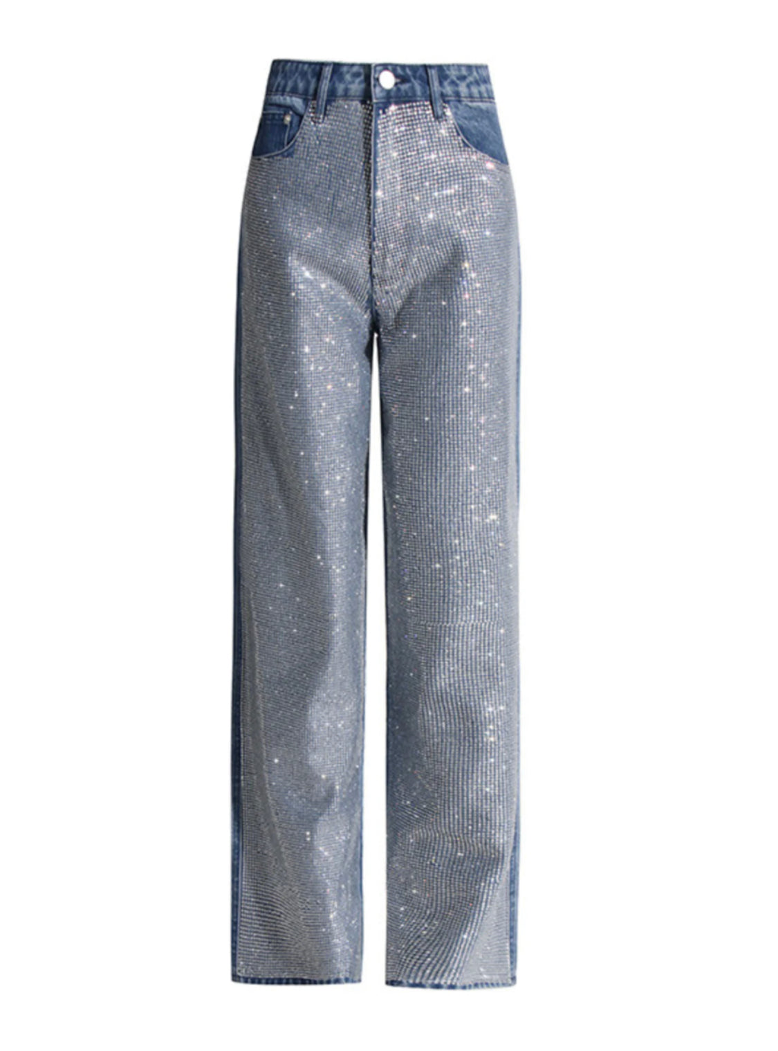 Délira rhinestone denim pants