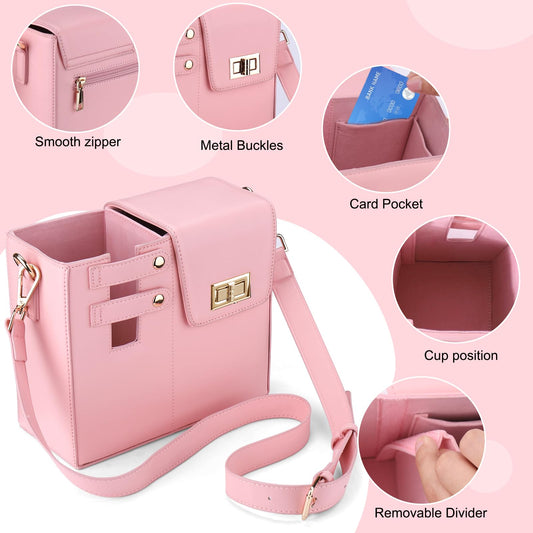 Crossbody Bag with Sports Water Bottle Holder for Women Purse