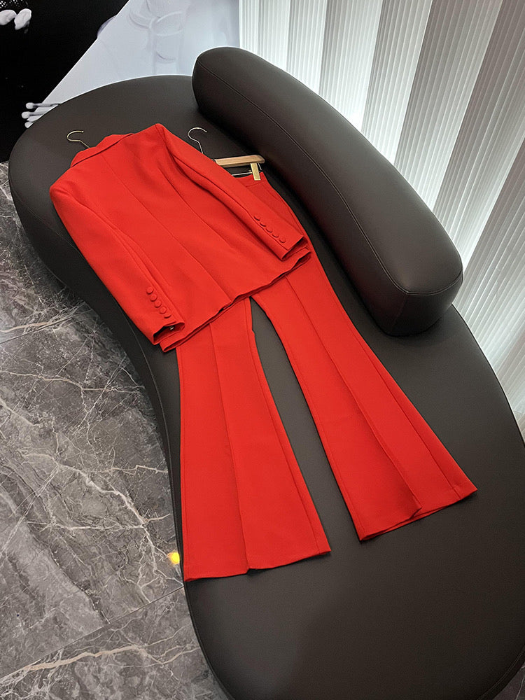 Red blazer/suit set