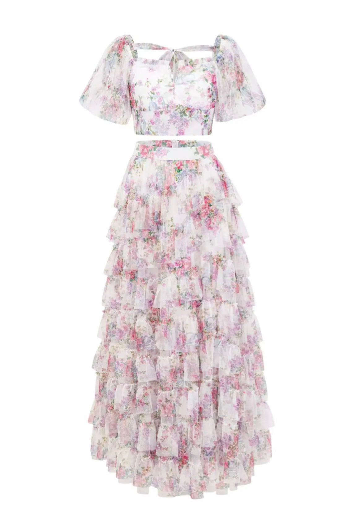 Braylee floral ruffle set