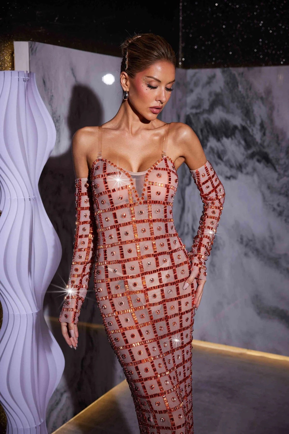 Rannie crystal maxi dress